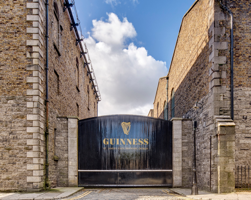 The gates of the St James's Gate Guinness Brewery, Dublin city